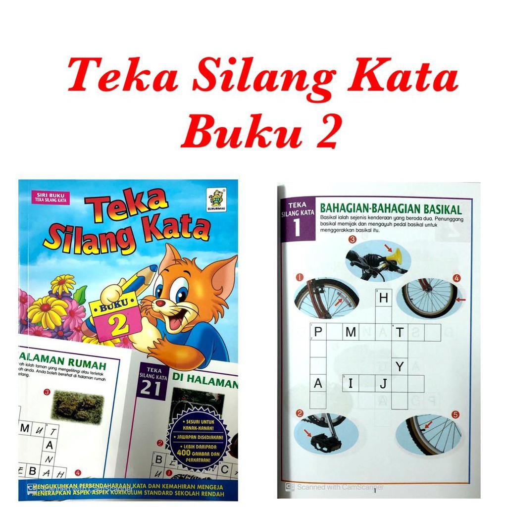 Crossword Puzzles Book 1 2 Teka Silang Kata Buku 1 2 Shopee Malaysia