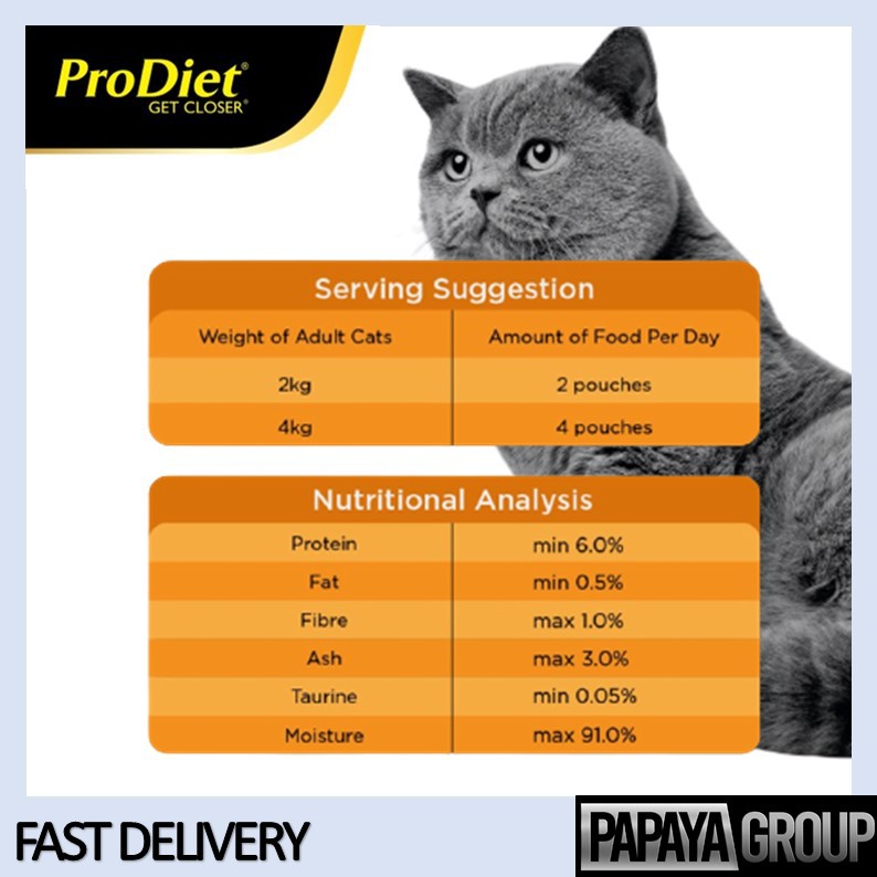 Buy ProDiet Wet Cat Food / Cat Pouch 85g - Tuna/Mackerel/Chicken 