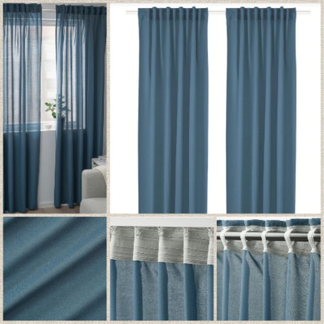 2 pcs in set of HILJA curtains 145 x 250cm Langsir IKEA  Langsir  