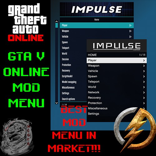 Gta Online Mod Menu Impulse Official Reseller Official Server Undetected Read Description Before Payment Shopee Malaysia