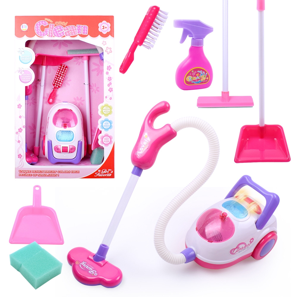 toy cleaning set with vacuum