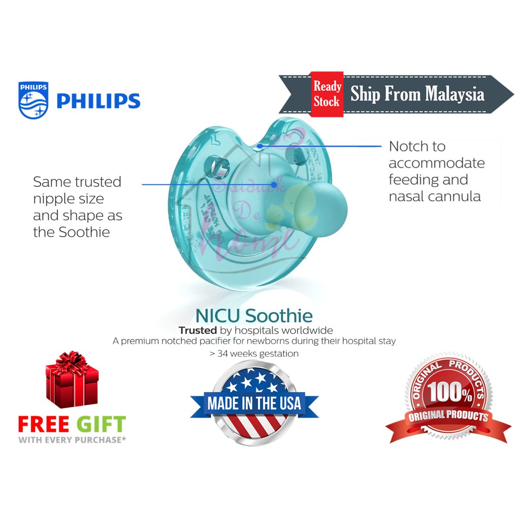 philips notched newborn soothie pacifier