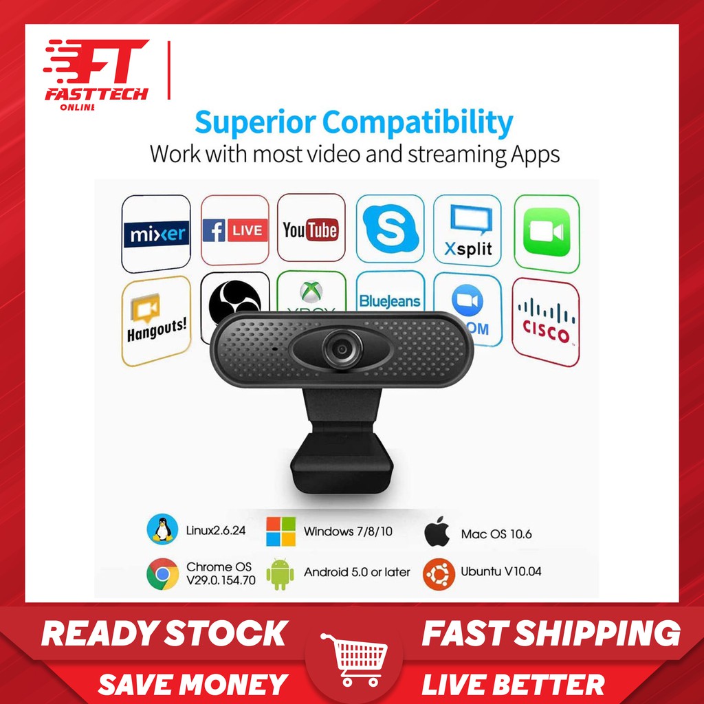 [PREMIUM QUALITY] Smart HD 1080P USB Webcam Video Cam PC ...