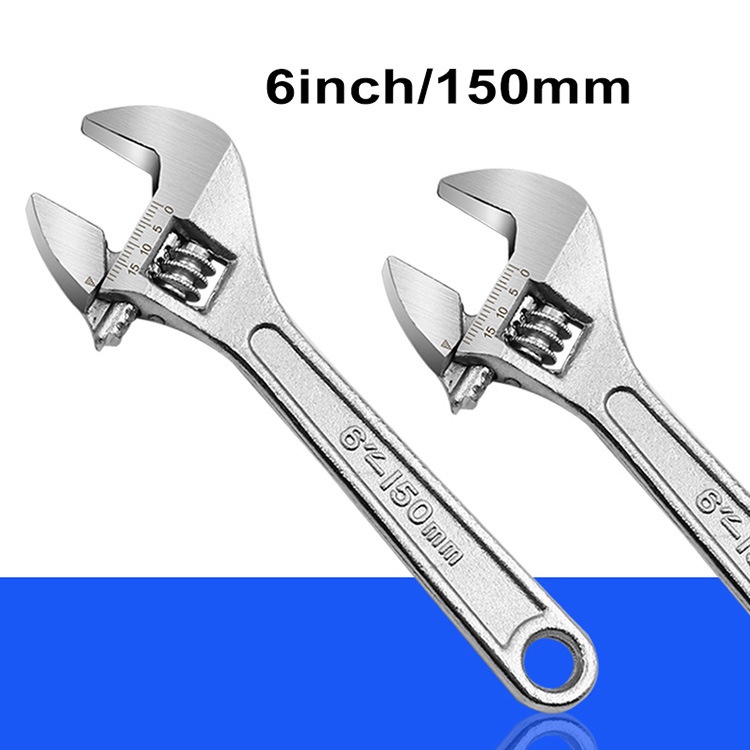 MultiPurpose Open Board Long Handle Adjustable Wrench 6Inch Movable