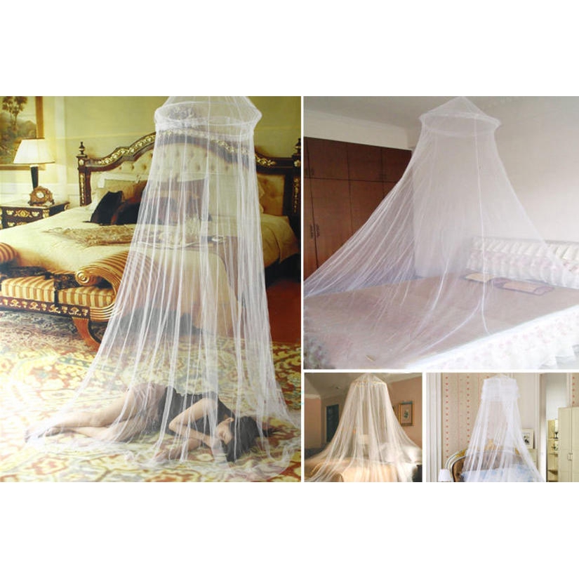 Double Single Queen Canopy Bed Curtain Dome Stopping Mosquito Net