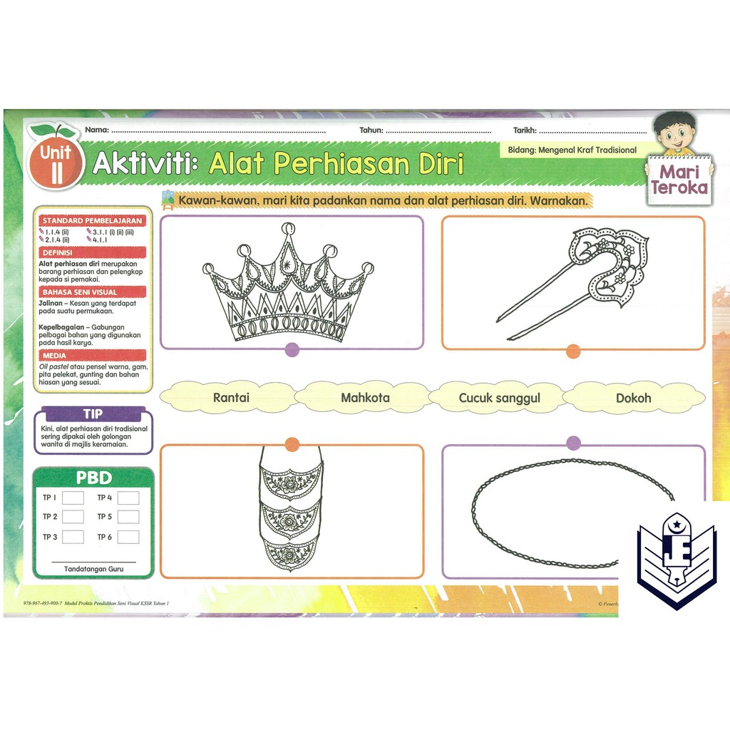 Modul Praktis Pendidikan Seni Visual Tahun 1 / Modul Praktis Psv Thn 1 ...