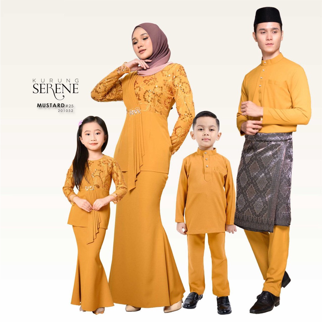 Baju Raya 2023 | SERENE | Sedondon Family Baju Melayu Baju Kurung | Set ...