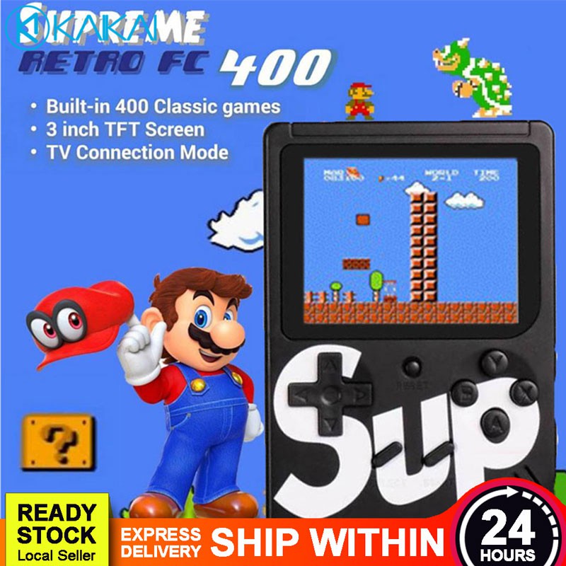 🔥PROMO🔥 400 in 1 SUP Portable Size Classic GameBoy Retro 8-Bit 2.8 Inch Console AV Out TV with Rechargeable Battery