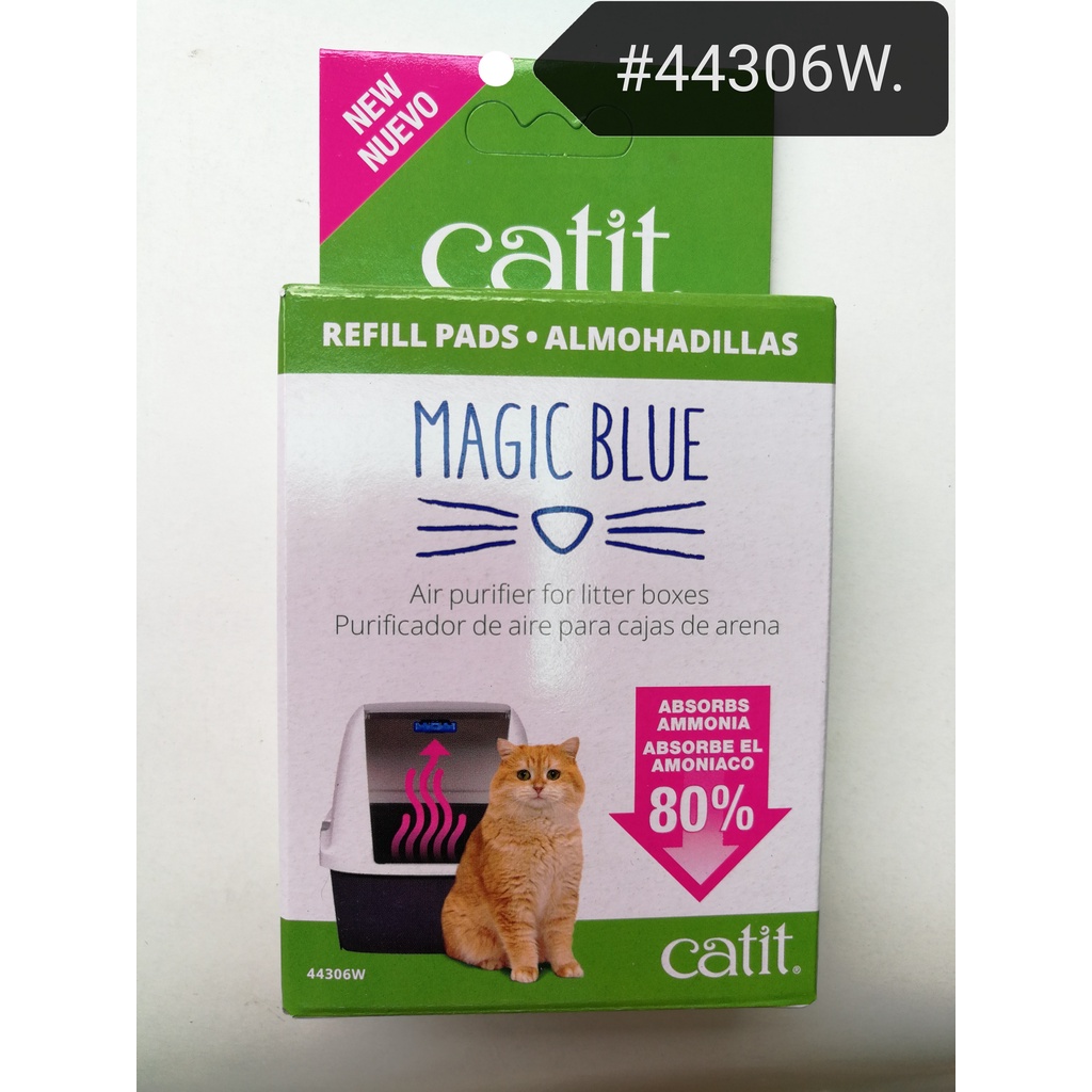 Catit Magic Blue Refill Pads Toilet Cat Litter Box Air Purifier [44306W