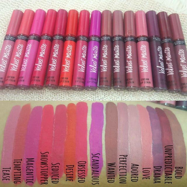 victoria secret velvet matte lipstick shades