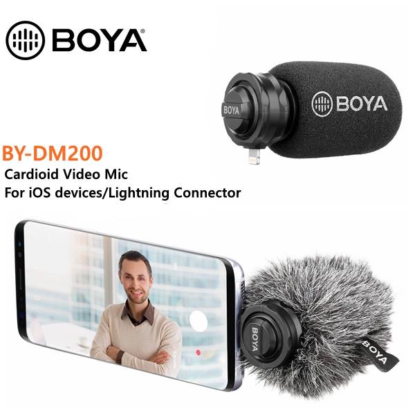 BOYA BY-DM100 BY-DM200 Digital Stereo Condenser Shotgun Microphone with ...