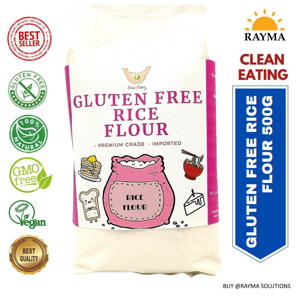 CLEAN EATING Organic Gluten Free Rice Flour Premium Grade / Tepung