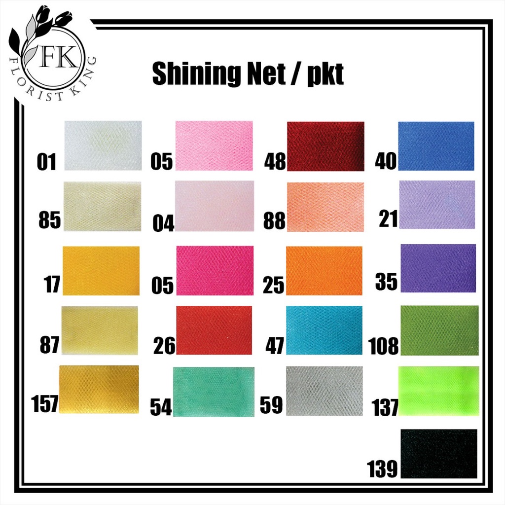 [Ready Stock] Meter | Net Lembut | Shining Net | Kain Net Kilat | Net Halus | Net lembut | Shining Nylon Tulle | Hamper