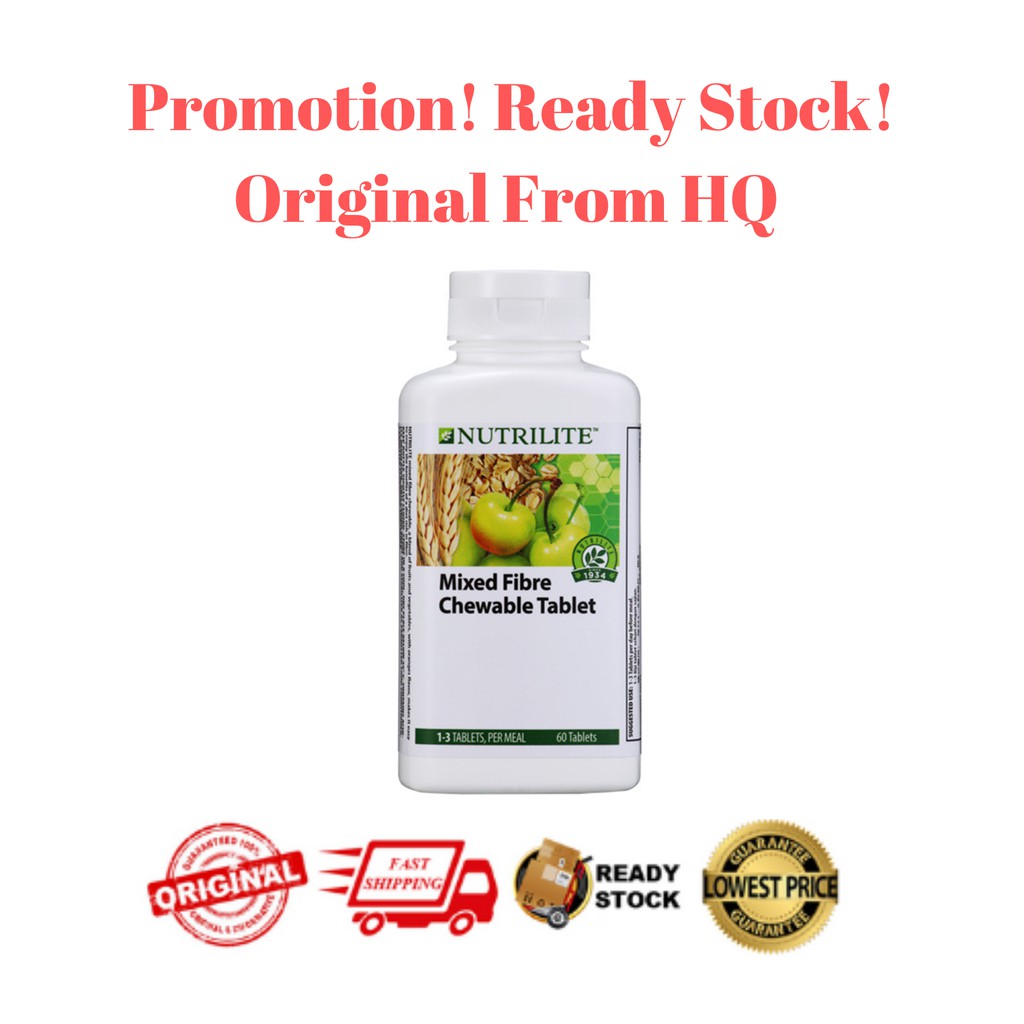 Amway NUTRILITE Mixed Fibre Chewable Tablet (60 Tablets) Ready Stock