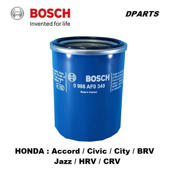 BOSCH Oil Filter for Honda Accord , Civic , CRV , City , Jazz , Insight