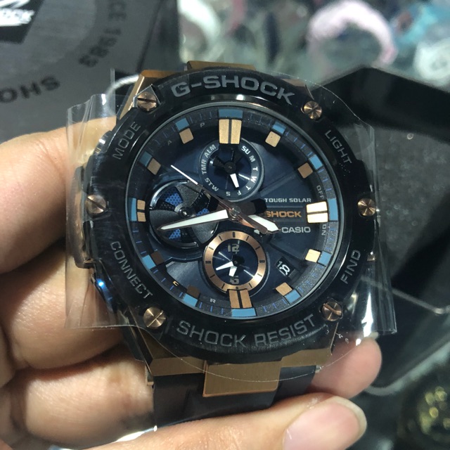 Casio G Shock G Steel Bluetooth Blue Accent Gst B100g 2 Shopee Malaysia