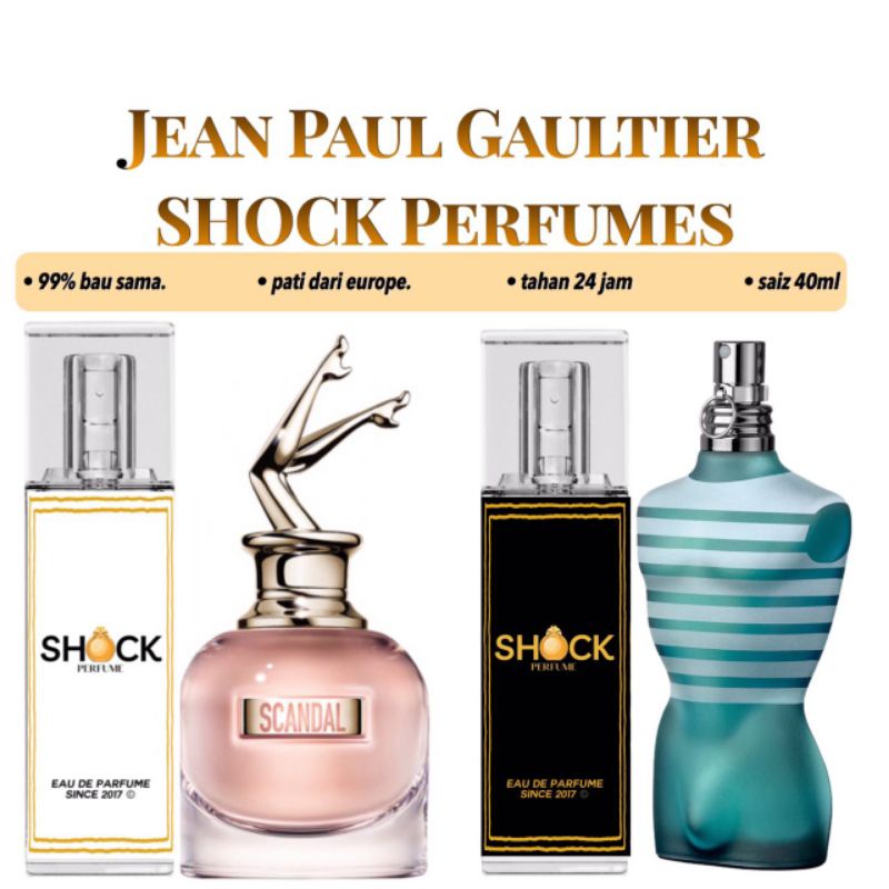 SHOCK Perfume Tahan 24 jam Minyak Wangi Inspired Fragrance Le Male ...