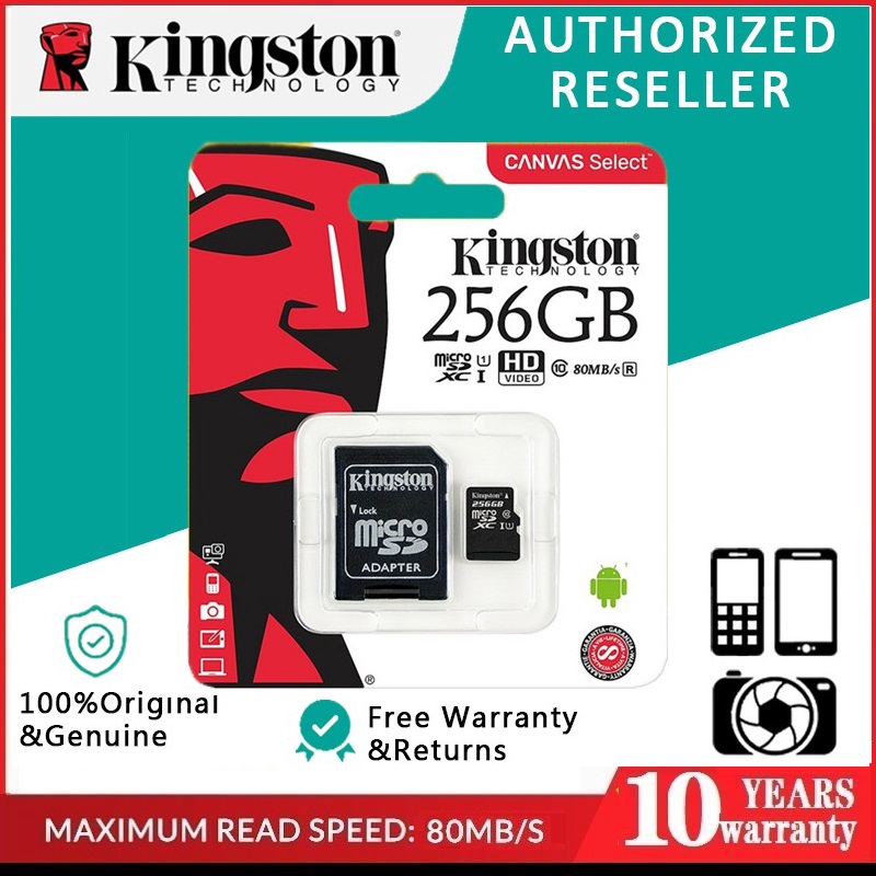 Kingston Original Memory Card SD Card Micro SD TF Card Class10 80MB/s