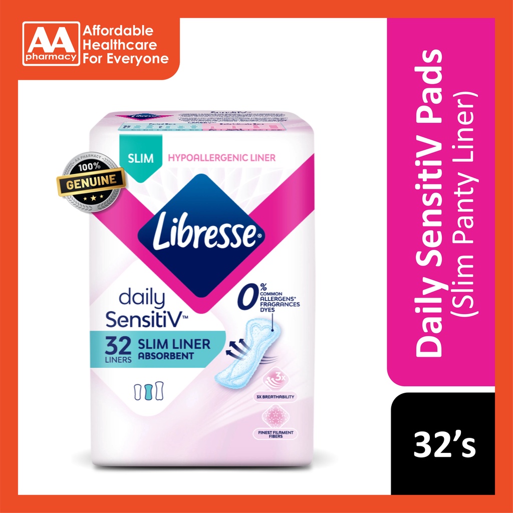 LIBRESSE SENSITIV SLIM PANTY LINER 24CM (32'S) Shopee Malaysia