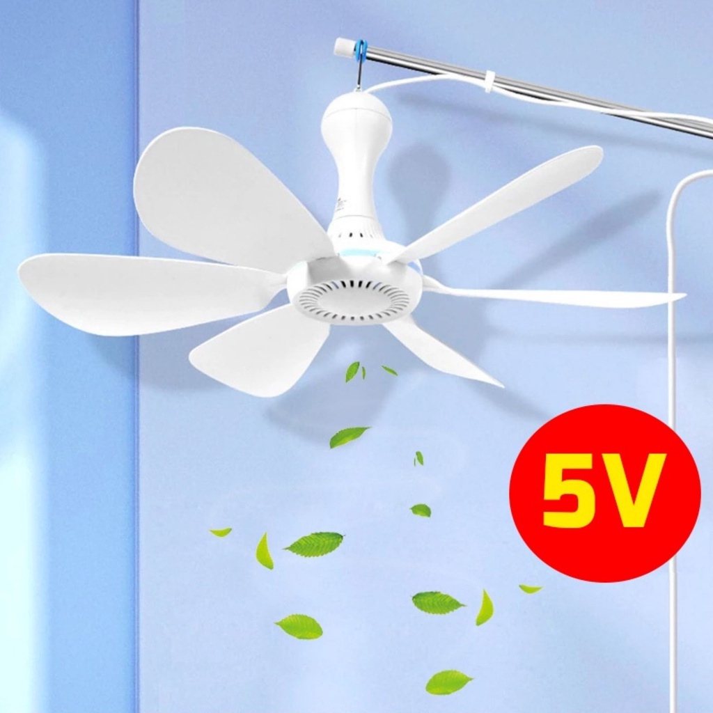Ceiling Fan Mini 6 Blade 5V USB Fans Mini Fans Air Conditioner Cooler
