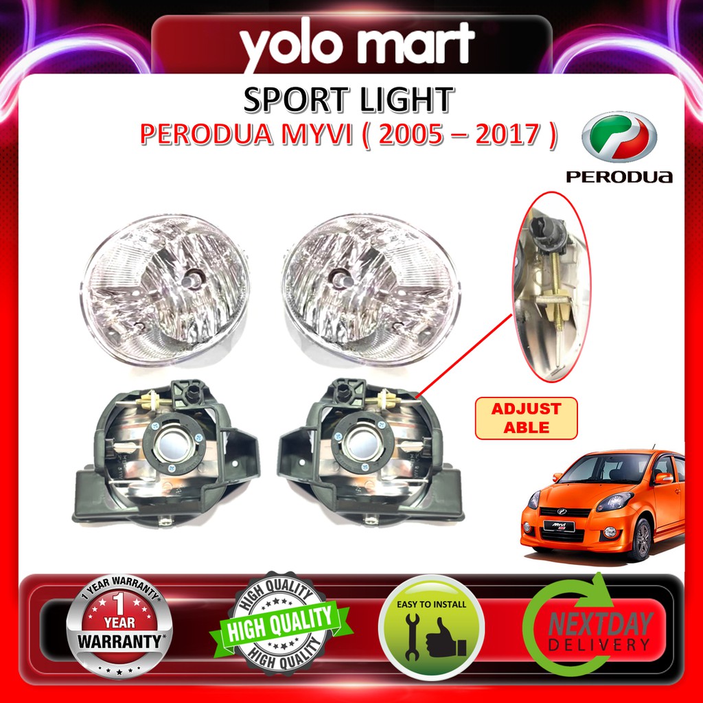 perodua myvi 】 sport light fog lamp ( myvi se 2005 2017 / oem