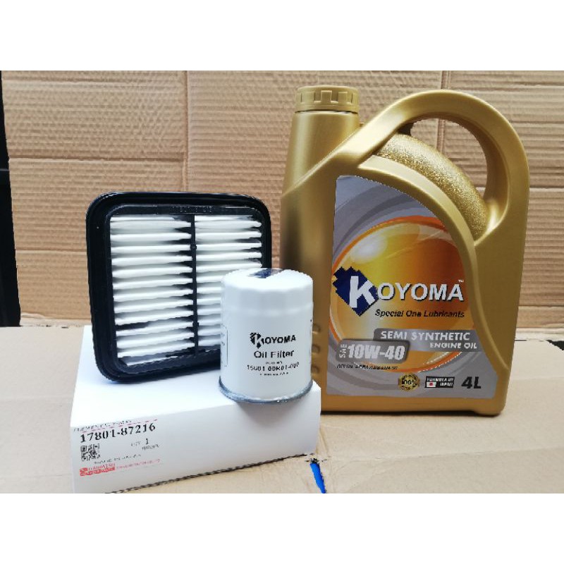 DAIHATSU MIRA KANCIL L5 TURBO AIR FILTER + OIL FILTER + KOYOMA 10W40