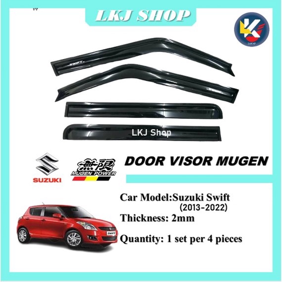 Auto Parts Transparent Black Window Visors For Suzuki Swift 2004-2010 – Weather Deflectors