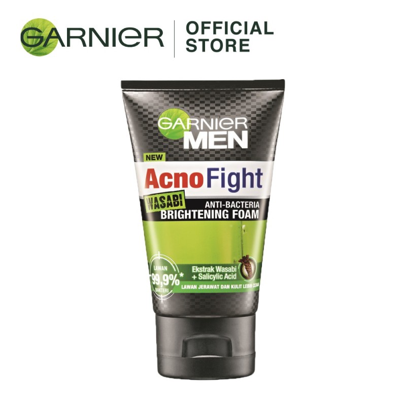 Garnier Men Acno Fight Anti-Acne Wasabi Brightening Face Wash (50ml ...