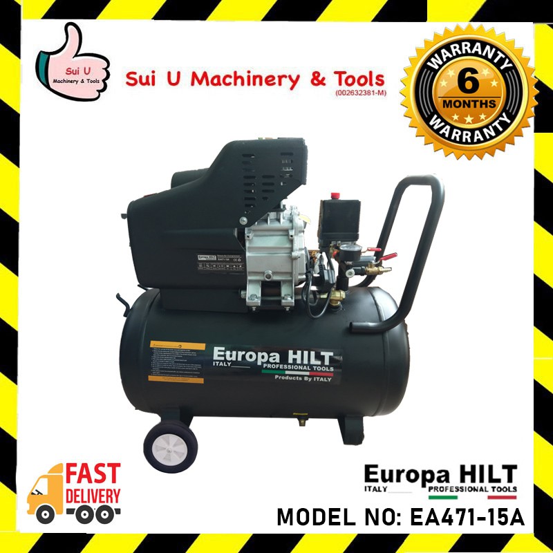 EUROPA HILT EA471-15A 50L 3HP Direct Air Compressor 2850RPM | Shopee ...