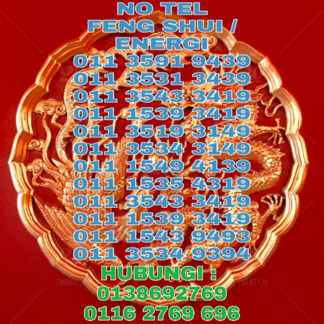 NOMBOR TELEFON FENGSHUI / ENERGI  Shopee Malaysia