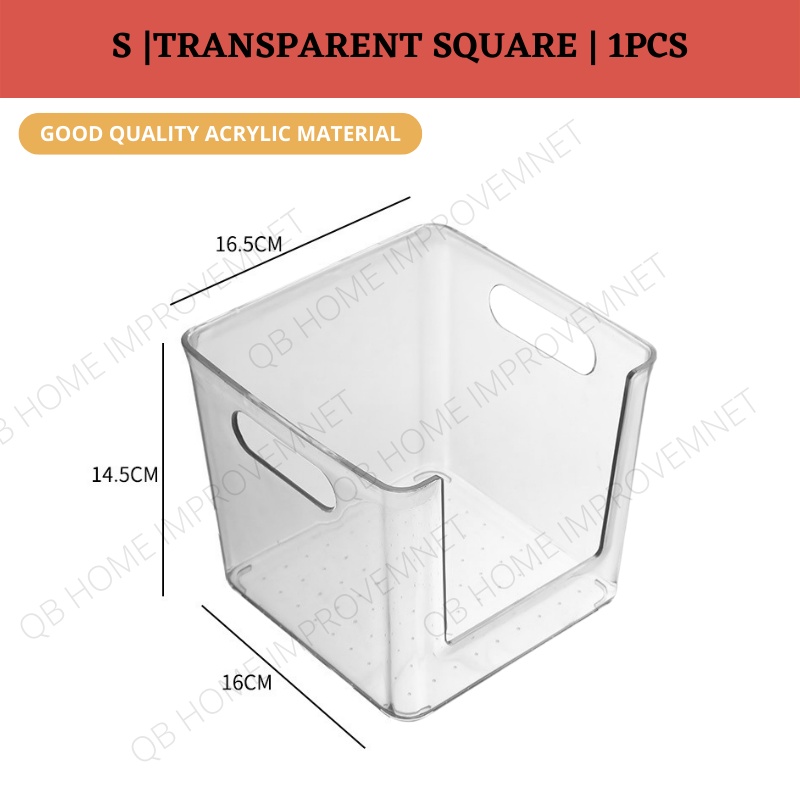 QB Box Plastik Transparent Storage Box Plastic Storage Box Organizer