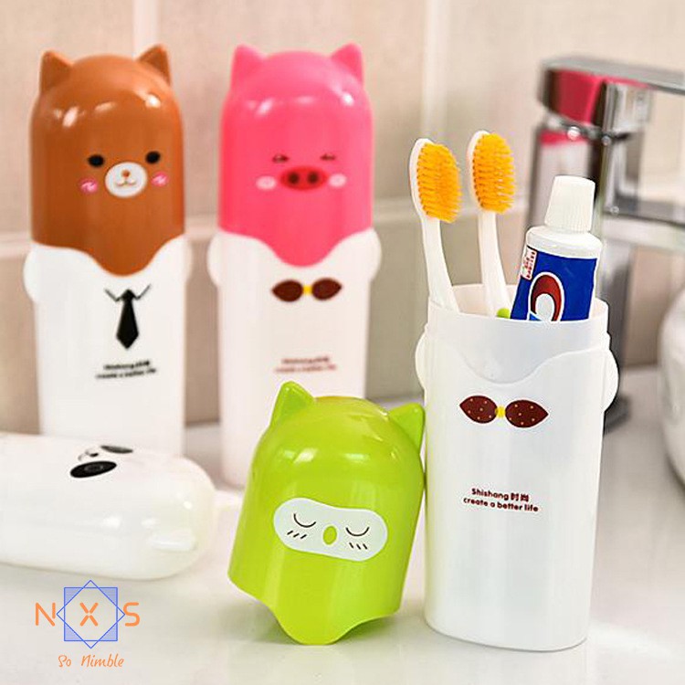 Portable Toothbrush Box Travel Toothbrush Holder Cup Toothpaste Protect