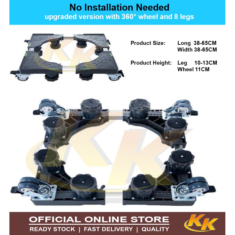 KK Stainless Steel Heightened Washing Machine Base Holder ( Ready