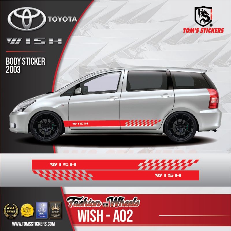 Toyota wish body sticker Shopee Malaysia
