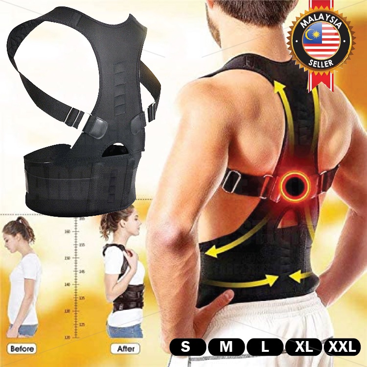 Adjustable Back Support Posture Corrector Align Clavicle Spine UNISEX/Baju Sokongan Tulang Belakang Boleh Laras