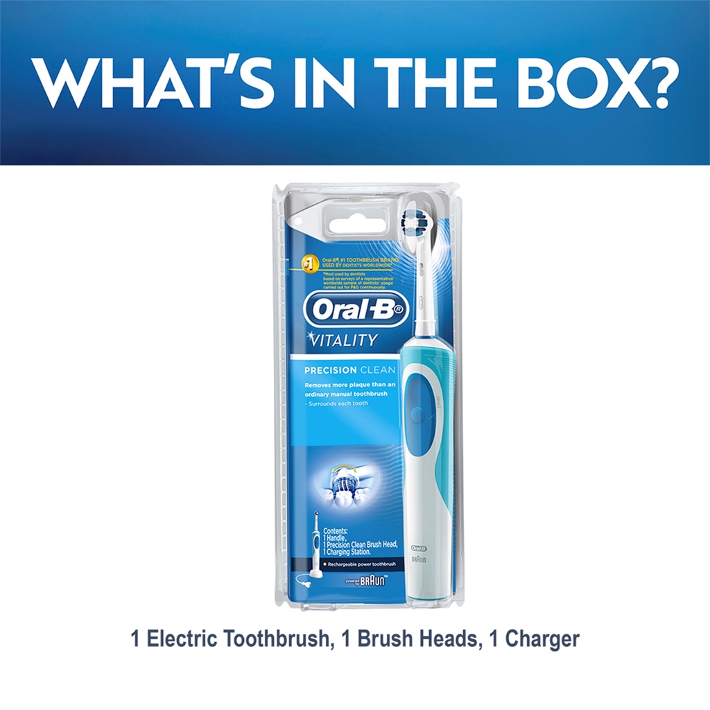 Oral-B Vitality Precision Clean Electric Toothbrush Powered By Braun ...