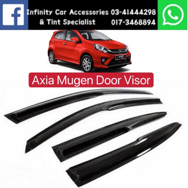 Perodua Axia mugen door visor mugen style | BeeCost