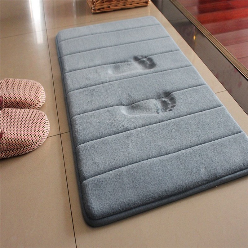 40 60cm Bath Mat Bathroom Carpet Water Absorption Rug Shaggy Memory Foam Bathroom Mat Kitchen Floor Shopee Malaysia