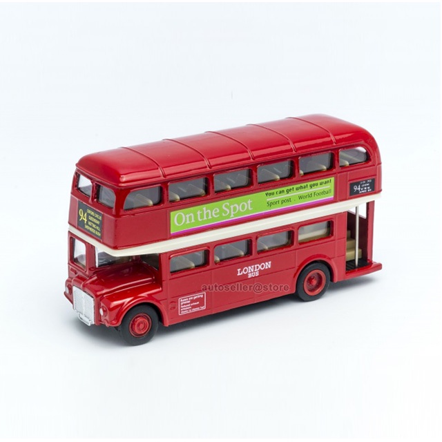 Classic London Double Decker Tour Bus Metal Toy Diecast Model Car