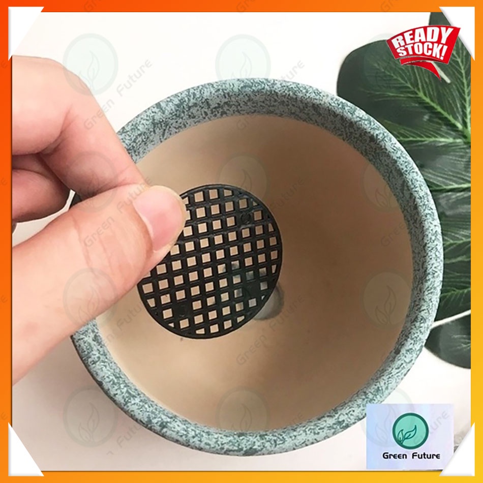 Flower Pot Mat, Gardening Flower Pot Hole Mesh Mat Pad Plant Potting Bonsai Bottom Grid Mat 植物垫底 花盆垫底 防漏网 植物防漏网，花盆垫片