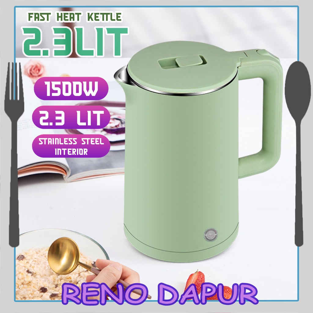 Marado 2.3L Electric Kettle Stainless Steel Automatic Cut Jug Kettle Water Heater Pemanas Air Cerek Elektrik 电热水壶