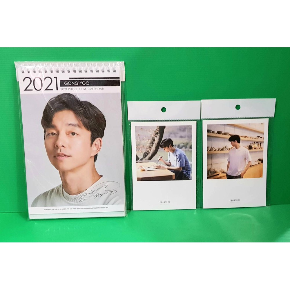 Kong Liu 2021 Desk calendar+Official Polaroid Eternal Battle Gong Yoo