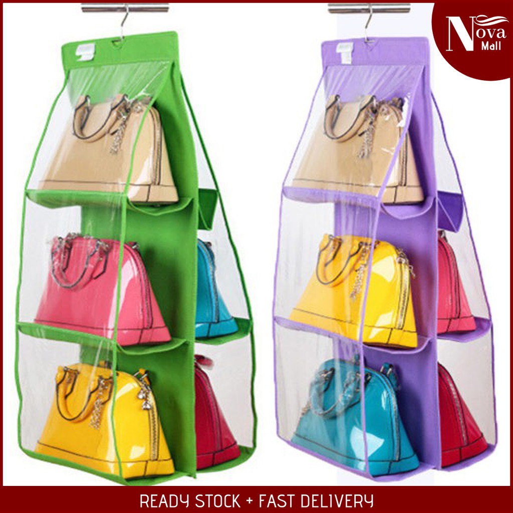 6 IN 1 Handbag Storage Sling Bag Organizer Makeup Cosmetic Rack Beg