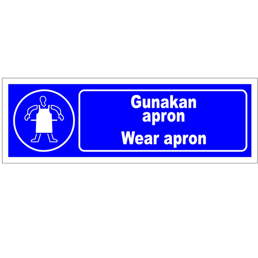 Gunakan apron, safety sign, wear apron | Shopee Malaysia