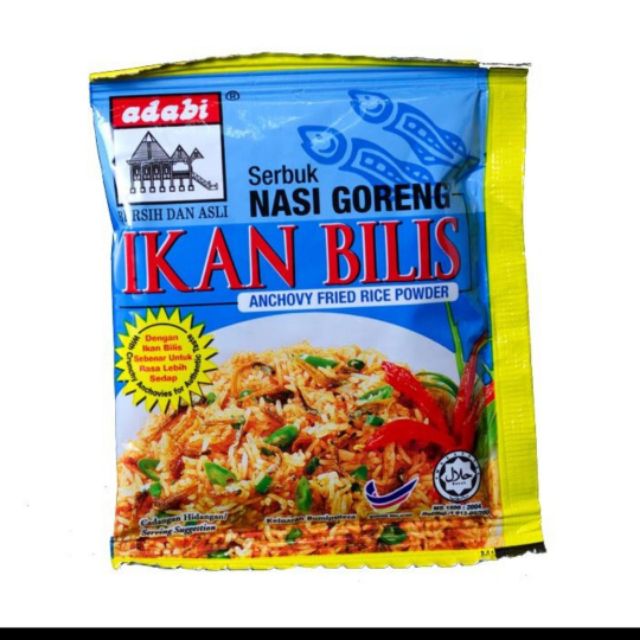 Adabi Serbuk Nasi Goreng Ikan Bilis 17gm Shopee Malaysia