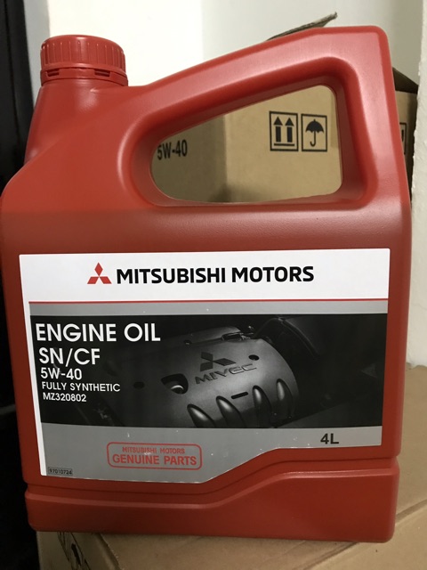 Original Mitsubishi Sn Cf 5w 40 4l Fully Synthetic Engine Oil Manufactured By Idemitsu Shopee Malaysia
