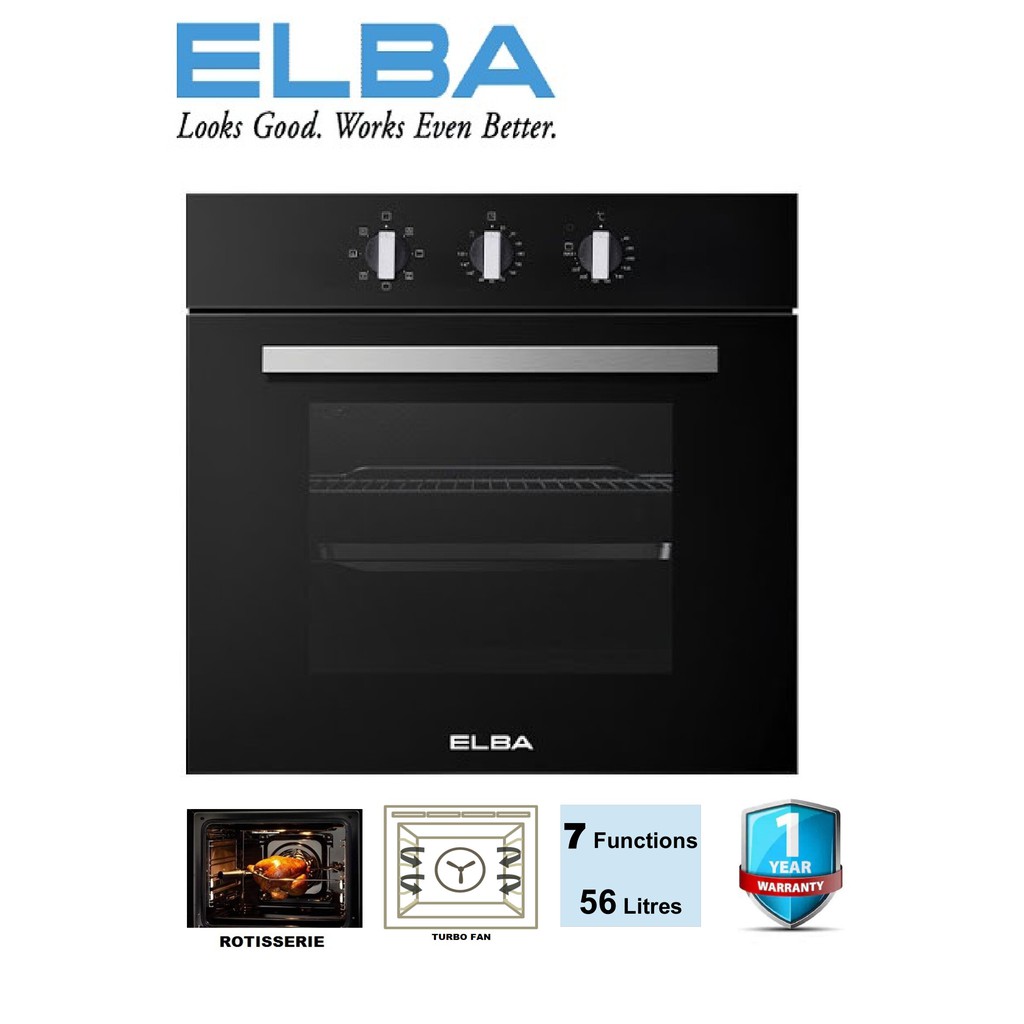 ELBA BUILTIN OVEN EBOK5670(BK) , 56L Shopee Malaysia