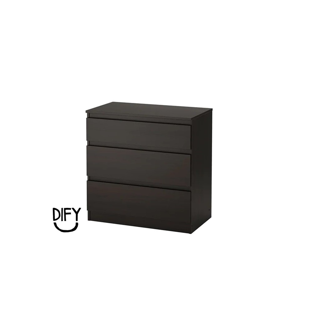 Ready Stock Ikea Kullen Chest Of 3 Drawers Size 70x72cm Shopee