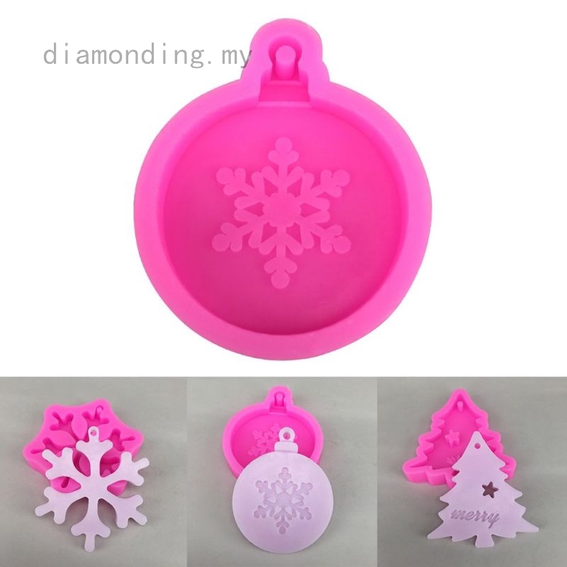 Diy Silicone Snowflake Christmas Arbre Fondant Moule Gateau Bonbon Decor Moule Shopee Malaysia