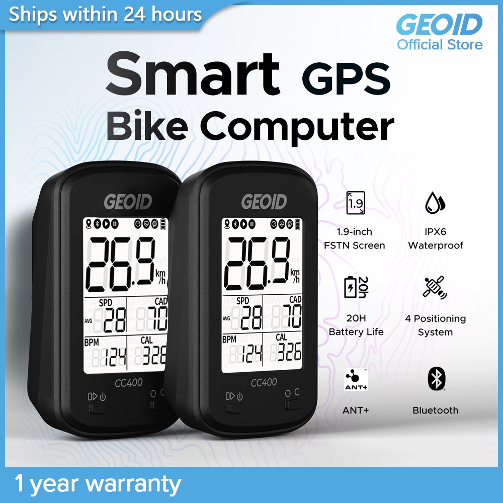 [Official Warranty]Geoid CC400 GPS Bike Computer Speedometer Odometer Wireless Bicycle Computer